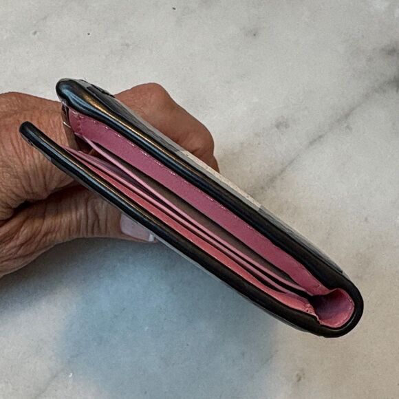 KATE SPADE Bradley Gingham Print Leather Bifold Wallet - Picture 8 of 16